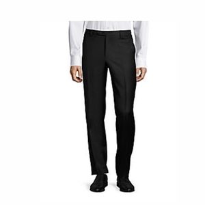 Luxurious Zanella "Devon" Wool black dress pants MSRP $350
